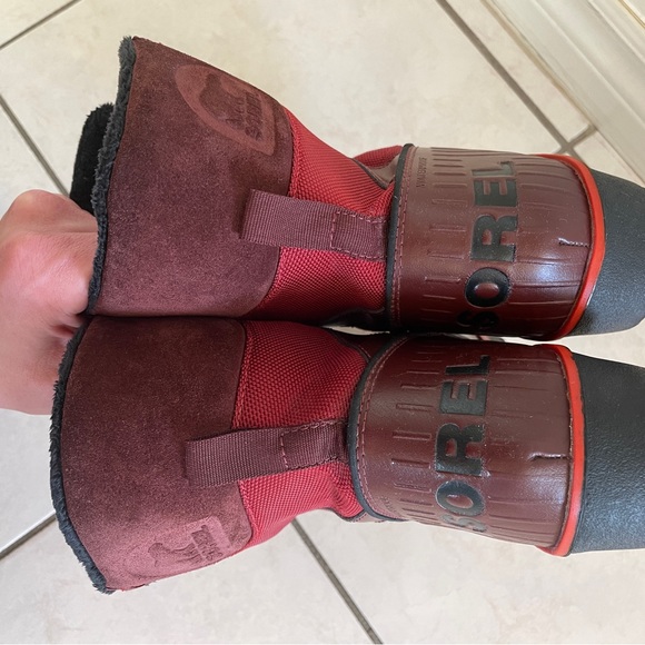 Sorel Tivoli Women’s Winter Boots waterproof red mid-cut, size 10 US 41 EU - Picture 5 of 10